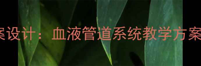 图片 初中生物教案设计：血液管道系统教学方案与实验指导2