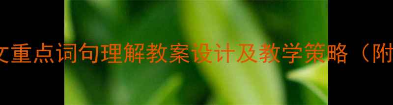 图片 小学语文重点词句理解教案设计及教学策略（附模板）1