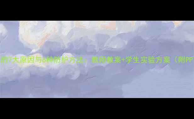 图片 金属腐蚀的7大原因与6种防护方法：教师教案+学生实验方案（附PPT下载）2
