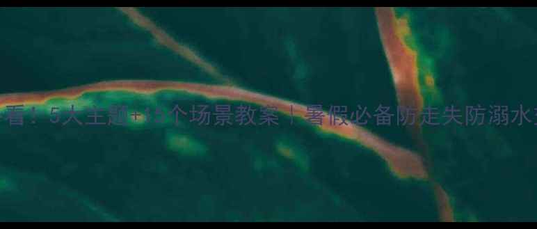 图片 🌟幼儿暑期安全必看！5大主题+15个场景教案｜暑假必备防走失防溺水交通安全全攻略🌟